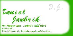 daniel jambrik business card